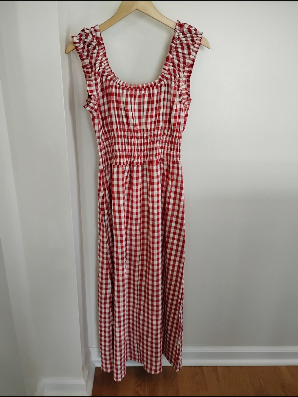 Lisa Says Gah Red Gingham Maxi Dress - Picture 3 of 7